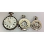 AN EARLY 19TH CENTURY SILVER PAIR CASE FUSÉE WATCH Sam Carman, Hirlston, hallmarked London, 1814,