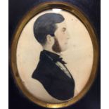 THE REVEREND JOHN CORNELIUS, A 19TH CENTURY OVAL MINIATURE PORTRAIT Framed and glazed. (13cm x