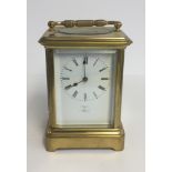 J. EDMON, PARIS, AN EARLY 20TH CENTURY BRASS CASED CARRIAGE CLOCK. (10.5cm x 7cm x 6cm)