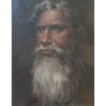 OIL PAINTING Portrait of an indigenous Aborignal male. (23.5cm x 19cm)