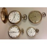 ELGIN, AMERICAN, A 20TH CENTURY ROLLED GOLD GENTLEMEN'S POCKET WATCH Having a screw wind mechanism