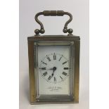 G.W. R & SONS, PICCADILLY, A 19TH/20TH FRENCH MINIATURE CARRIAGE CLOCK.