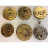 A COLLECTION OF RARE AND INTERESTING EARLY 19TH CENTURY AND LATER POCKET WATCH MOVEMENTS Girardier