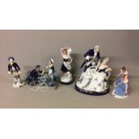 A COLLECTION OF VARIOUS ROYAL DUX AND OTHER CONTINENTAL PORCELAIN FIGURES AND GROUPS Comprising