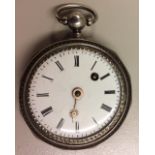 DELAPORTE, DELFT, AN EARLY 19TH CENTURY SILVER FUSÉE GENTLEMEN'S POCKET WATCH The movement marked '