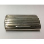 AN EARLY 19TH CENTURY SILVER OVAL SNUFF BOX With reeded decoration all over.