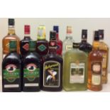 A SELECTION OF FRUIT SCHNAPPS AND LIQUERS Including four bottles of Berentzen, three bottles of