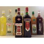 BERENTZEN, EIGHT BOTTLES OF FLAVOURED GERMAN SCHNAPPS To include apple, lemon, melon, cherry,