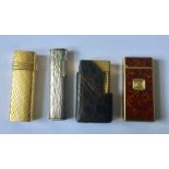 DUNHILL, TWO GOLD PLATED LIGHTERS