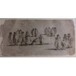 CIRCLE OF FRANCESCO GUARDI, VENICE, 1712 - 1793, PEN AND BROWN INK WASH DRAWING Study of figures,
