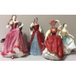 ROYAL DOULTON, A COLLECTION OF FOUR PORCELAIN FIGURINES 'Cynthia' (HN2440), 'Buttercup' (HN2399), '