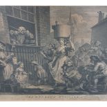 WILLIAM HOGARTH, ENGRAVING 'The Enraged Musician', designed, engraved, published and framed. (34cm x