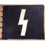 A LARGE HEAVY COTTON DEUTCHES JUNGVOLK MARCHING FLAG With separately stitched rune. Condition: small