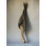 A LATE 19TH CENTURY TAXIDERMY ELEPHANT TAIL. (l 90cm)