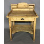 A 19TH CENTURY CONTINENTAL PINE WASHSTAND. (72cm x 55cm x 91cm)