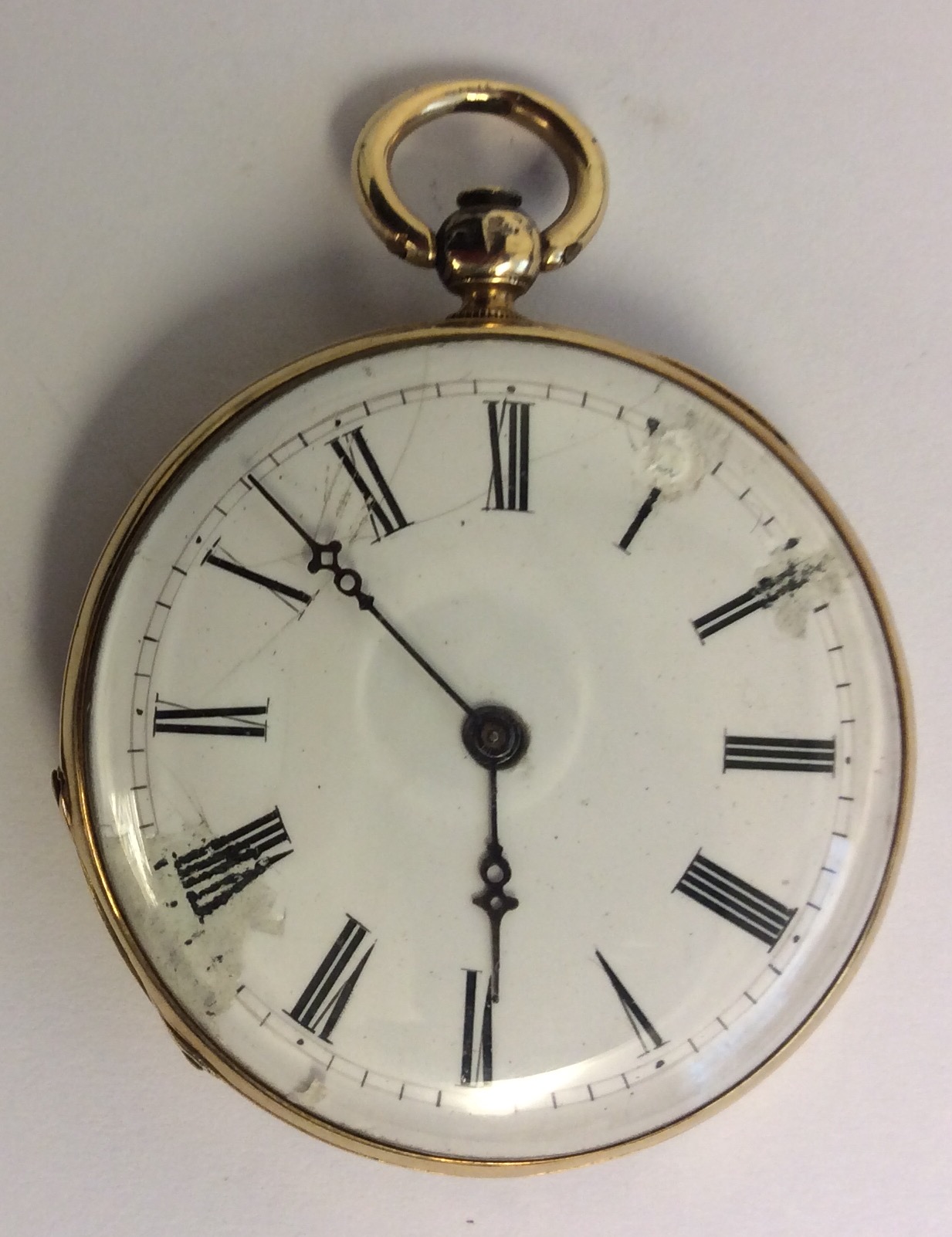 PATECH, GENEVE, A CONTINENTAL GOLD LADIES' POCKET WATCH The case engraved with a scene of a young - Image 3 of 3