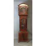 AN 18TH/19TH CENTURY MAHOGANY CIRCULAR LONGCASE CLOCK With 13" dial. (205cm)