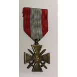 A FRENCH CROIX DE GUERRE WITH RIBBON. Condition: very good