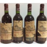 CHÂTEAU PIPEAU, FOUR BOTTLES OF VINTAGE RED WINE To include three 1979 and one 1982, each label '