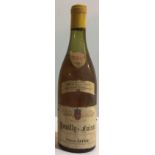 POUILLY-FUISSÉ, 1962, A BOTTLE OF VINTAGE WHITE WINE Having a yellow cap seal, bearing label 'Maison