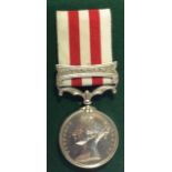 AN INDIAN MUTINY MEDAL, 1858 Clasp Lucknow, assistant Surgeon M. Grant, 1st BN, Northumberland