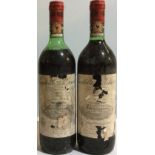 CASTELLO UZZANO, 1979, TWO BOTTLES OF VINTAGE RED WINE Having a red seal cap, bearing label '