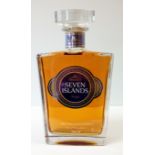 SEVEN ISLANDS, A CASE OF SIX 700ML SINGLE MALT WHISKEY DECANTER BOTTLES.