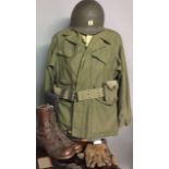 AMERICAN UNIFORM USAAF TO ONE MAN, REGINALD HALE Including corcoran boots, M42 jacket, 1911 Holster,
