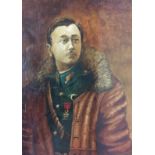 A FRENCH WORLD WAR I ACE PORTRAIT OF GEORGES GUYNEMER With 54 Victories, back of portrait with