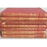 RUDYARD KIPLING, A SET OF SIX EARLY 20TH CENTURY LEATHER BOUND BOOKS Published by Macmillan & Co.,