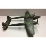 A LARGE HANDCRAFTED P38 LIGHTNING. Condition: very old, good detail