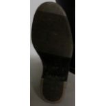 A PAIR OF GERMAN STYLED QUALITY LEATHER JACKBOOTS With horseshoe heel, size 8½/9. Condition: as new