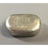 JOHN SHAW, A GEORGE III VINAIGRETTE With wriggle work decoration and incised lettering, the interior