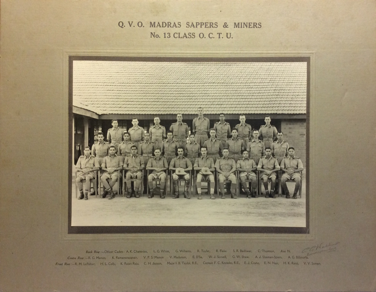 A MADRAS SAPPERS AND MINERS PHOTOGRAPH.
