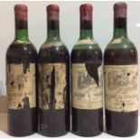 CHÂTEAU LATOUR DE MONS, 1967, FOUR VINTAGE BOTTLES OF MARGAUX RED WINE Having a red seal cap,