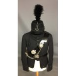 A POST VICTORIAN CAMERONIANS OFFICERS TUNIC AND SHAKO. (possibly World War I).