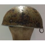 A WORLD WAR II BRITISH PARATROOPERS HELMET Arabic stamps to liner straps. Condition: re-sprayed