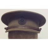 J.G. ROSS, EXETER, A WORLD WAR I BRITISH ENGINEERS OFFICER CAP. Condition: small hole to top