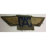 A CIVIL AIR GUARD CLOTH WING. Condition: very good