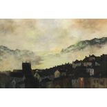 S.E.D., 84, OIL ON CANVAS Titled 'Early Dawn Dartmouth', limed oak framed. (94cm x 66cm)