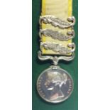 CRIMEA MEDAL, CLASP, BALAKLAVA, INKERMANN AND SEBASTAPOL J. Brine, 21st Regiment. Condition: fine