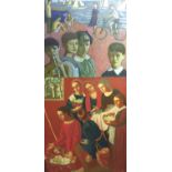F.M., A 20TH CENTURY RUSSIAN SCHOOL OIL ON CANVAS 'Harres Festival', sold together with another '