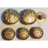 A COLLECTION OF THREE VICTORIAN 18CT GOLD SHIRT STUDS Each having engraved scrolled decoration,