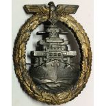 A GERMAN NAVAL BADGE Marked 'RS&S'. Condition: very good