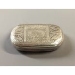 A GEORGE III SILVER RECTANGULAR VINAIGRETTE The lid with wriggle work, floral decoration and incised