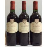 LES SOMMETS DE L'ARDÈCHE, 1998, THREE BOTTLES OF VINTAGE RED WINE Having red seal caps and bearing