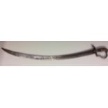 A 1796 INFANTRY PATTERN OFFICER SABRE With silver wire, shagreen grip and ornate blade. Condition: