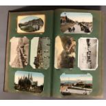 A POSTCARD ALBUM Containing postcards of local interest, including photographic examples etc.