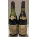 LUPÉ-CHALOT, VOSNE-ROMANÉE, 1978, TWO BOTTLES OF VINTAGE RED WINE Bearing labels 'Comte m de LUPE'