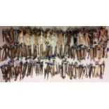 A LARGE COLLECTION OF VINTAGE TREEN AND BONE LACEMAKING BOBBINS Many Royal Commemorative editions